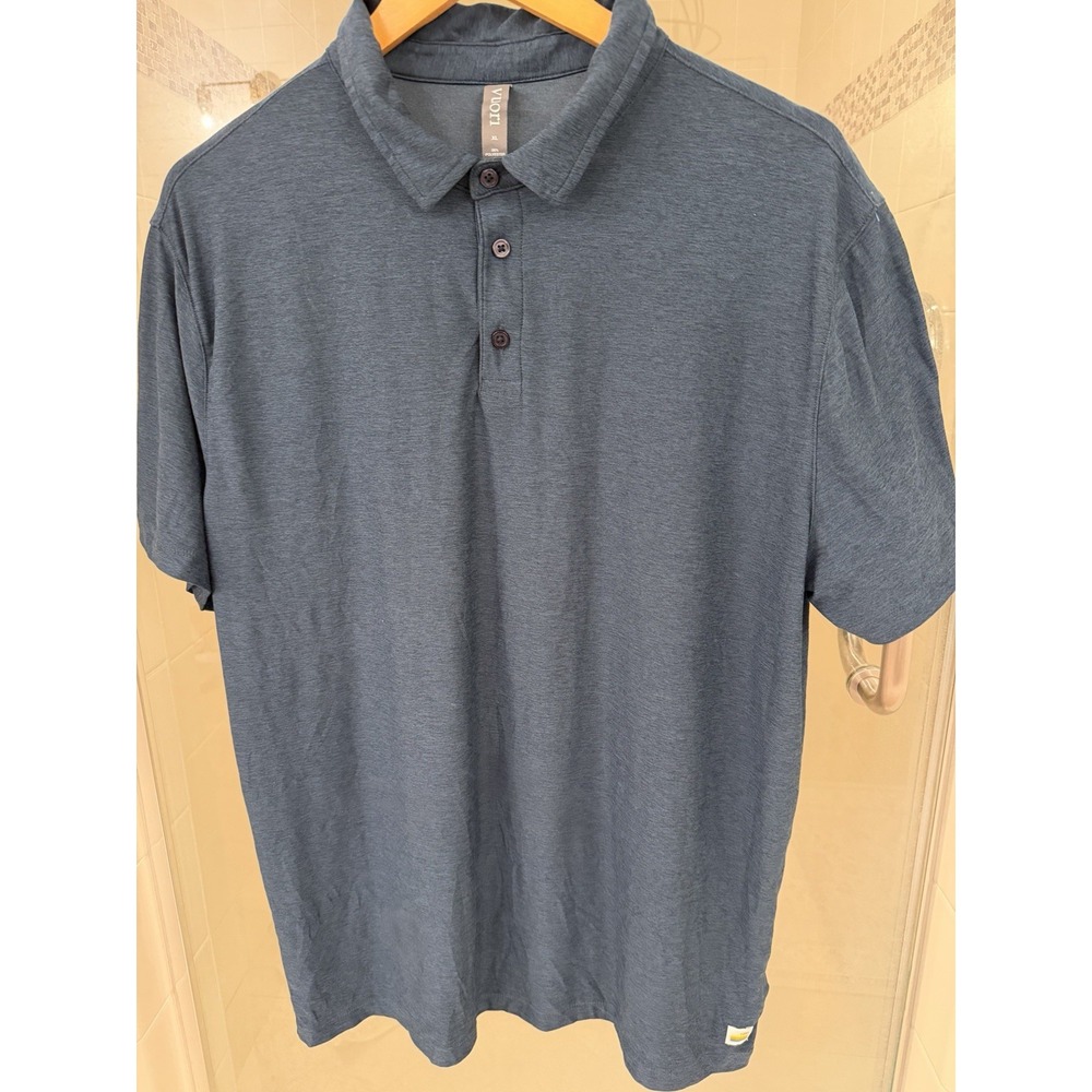 Vuori Strato Tech Polo Shirt Men's XL Navy Blue Casual Office Athleisure NWOT